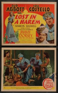 4t0839 LOST IN A HAREM 8 LCs 1944 Bud Abbott & Lou Costello comedy set in Arabia, Marilyn Maxwell!