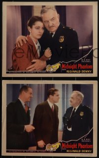 4t0876 MIDNIGHT PHANTOM 5 LCs 1935 great images of police chief Jim Farley with Claudia Dell & cast!