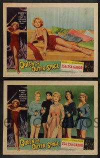 4t0844 QUEEN OF OUTER SPACE 8 LCs 1958 sexy Zsa Zsa Gabor & beauties of planet Venus!