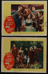 4t0848 SNOW WHITE & THE THREE STOOGES 8 LCs 1961 Carol Heiss with Moe, Larry & Joe, complete set!