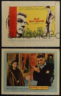 4t0850 SWEET SMELL OF SUCCESS 8 LCs 1957 Burt Lancaster, Tony Curtis, includes trimmed window card!