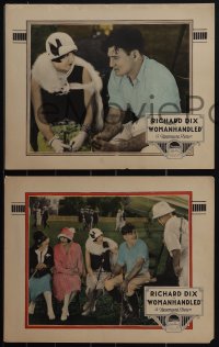 4t0884 WOMANHANDLED 5 LCs 1925 great images of handsome Richard Dix, gorgeous Esther Ralston!