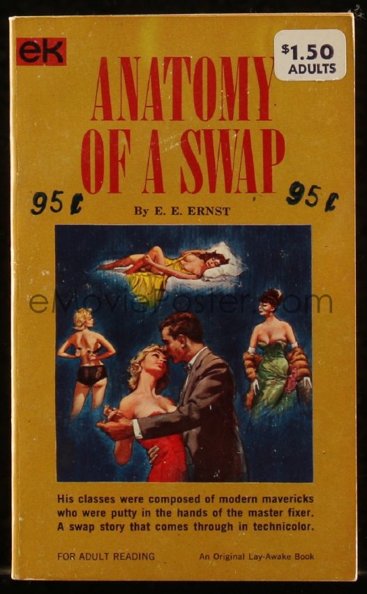 EMoviePoster Com T ANATOMY OF A SWAP Paperback Book Great Paul Rader Cover Art Of