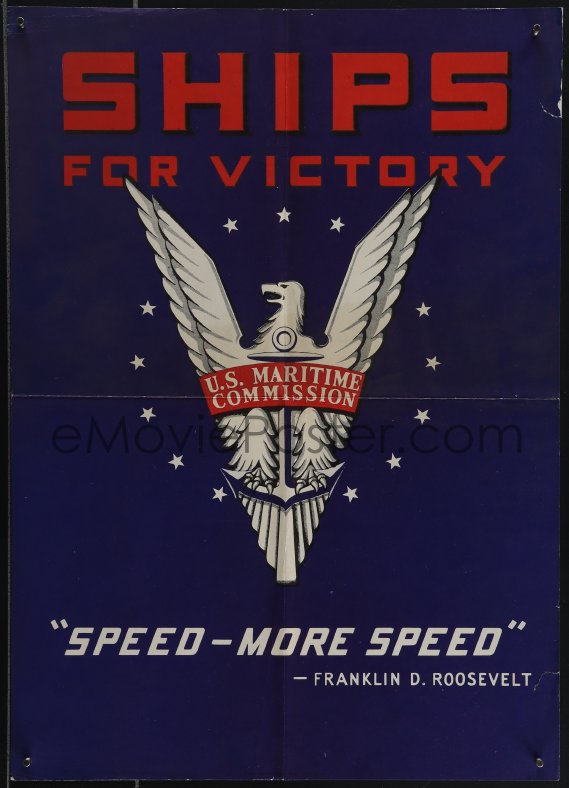 4t0216 Ships For Victory 14x20 Wwii War Poster 1942 Franklin D