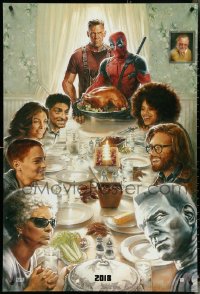 4w0786 DEADPOOL 2 teaser DS 1sh 2018 wacky parody art of Norman Rockwell's Freedom from Want