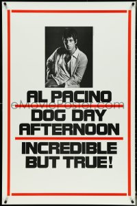 4w0790 DOG DAY AFTERNOON teaser 1sh 1975 Al Pacino, Sidney Lumet bank robbery crime classic!