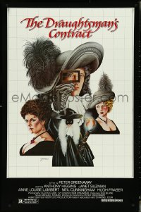 4w0792 DRAUGHTSMAN'S CONTRACT 1sh 1983 Peter Greenaway, cool Sparacio art of Higgins & top cast!