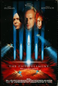 4w0812 FIFTH ELEMENT DS 1sh 1997 Bruce Willis, Milla Jovovich, Oldman, directed by Luc Besson!