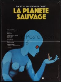 4w0304 FANTASTIC PLANET French 16x21 1973 wacky sci-fi cartoon, Cannes winner, cool art!