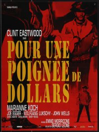 4w0305 FISTFUL OF DOLLARS French 16x21 R2015 introducing the man with no name, Clint Eastwood!