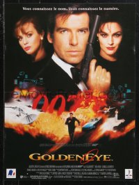 4w0306 GOLDENEYE French 16x21 1995 Pierce Brosnan as secret agent James Bond 007, cool montage!