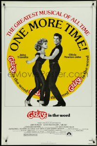 4w0835 GREASE 1sh R1980 John Travolta & Olivia Newton-John in a most classic musical, one more time!