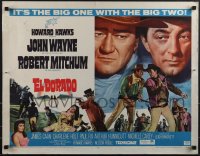 4w0360 EL DORADO 1/2sh 1967 John Wayne, Robert Mitchum, Howard Hawks, big one with the big two!