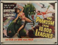 4w0385 PHANTOM FROM 10,000 LEAGUES 1/2sh 1956 classic Kallis art of monster & sexy scuba diver!
