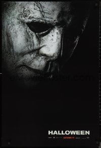 4w0839 HALLOWEEN teaser DS 1sh 2018 Jamie Lee Curtis as Strode, Castle, image of Michael Meyers!