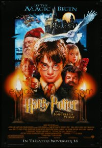 4w0846 HARRY POTTER & THE PHILOSOPHER'S STONE advance 1sh 2001 Drew Struzan art, Sorcerer's Stone!