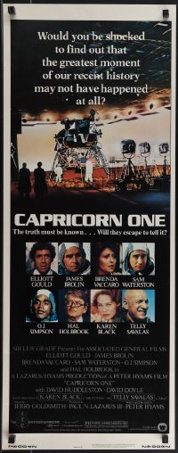 4w0154 CAPRICORN ONE insert 1978 Elliott Gould, O.J. Simpson, 30 billion dollar hoax!