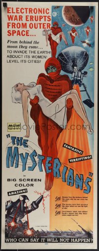 4w0194 MYSTERIANS insert 1959 Ishiro Honda, they're abducting Earth's women & leveling its cities!