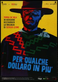 4w0564 FOR A FEW DOLLARS MORE Italian 1sh R2014 Leone, Papuzza cowboy western art of Eastwood!