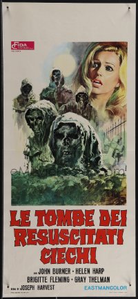 4w0111 BLIND DEAD Italian locandina 1973 Amando de Ossorio's La Noche del Terror Ciego, Casaro art!