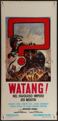 4w0126 GODZILLA VS. THE THING Italian locandina 1970 Toho, best different monster art, ultra rare!