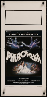 4w0132 PHENOMENA Italian locandina 1985 Sciotti art of Jennifer Connelly with butterfly in hand!