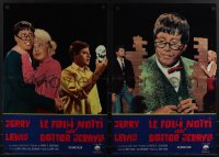 4w0287 NUTTY PROFESSOR set of 10 Italian 18x26 pbustas 1963 Lewis & Stevens, Dr. Jekyll & Mr. Hyde!