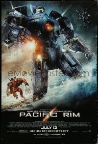 4w0926 PACIFIC RIM advance DS 1sh 2013 July style, Guillermo del Toro directed sci-fi, CGI image!