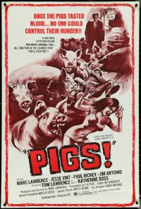 4w0932 PIGS 1sh 1972 wacky killer swine, once they tasted blood - no one could control their hunger!