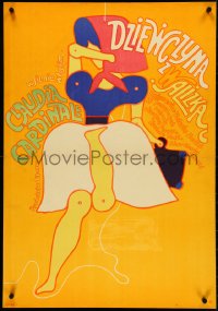 4w0702 GIRL WITH A SUITCASE Polish 23x33 1970 Claudia Cardinale, Maciej Zbikowski art of woman!