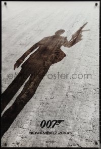 4w0937 QUANTUM OF SOLACE teaser DS 1sh 2008 Daniel Craig as James Bond, cool shadow image!