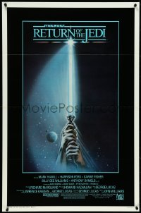 4w0948 RETURN OF THE JEDI int'l 1sh 1983 hands holding lightsaber by Tim Reamer!