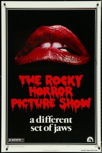 4w0958 ROCKY HORROR PICTURE SHOW 1sh R1980s classic lips, a different set of jaws!
