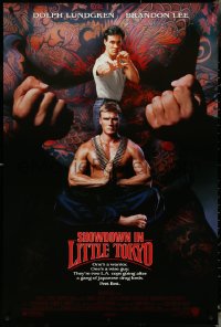 4w0974 SHOWDOWN IN LITTLE TOKYO DS 1sh 1991 Dolph Lundgren, Brandon Lee, kung fu!