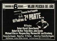 4w0660 GODFATHER PART II awards Spanish 1974 Francis Ford Coppola classic crime sequel, Best Picture!