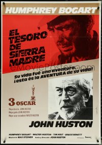 4w0673 TREASURE OF THE SIERRA MADRE Spanish R1980s Humphrey Bogart & John Huston, Matiax design!