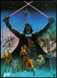 4w0584 EMPIRE STRIKES BACK 24x33 special poster 1980 Coca-Cola, Boris Vallejo, Darth Vader and cast!