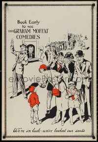 4w0525 GRAHAM MOFFAT COMEDIES 21x31 English stage poster 1910s artwork of theater line by Willis!