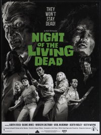 4w0285 NIGHT OF THE LIVING DEAD 18x24 art print 2018 horror art of cast by Robert Sammelin!