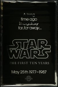 4w0997 STAR WARS THE FIRST TEN YEARS style A foil Kilian 1sh 1987 wonderful design by Dayna Stedry!