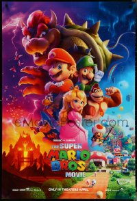 4w1004 SUPER MARIO BROS MOVIE advance DS 1sh 2023 Pratt is Mario, Day is Luigi, colorful montage!