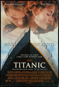 4w1017 TITANIC revised int'l DS 1sh 1997 star-crossed Leonardo DiCaprio, Kate Winslet, James Cameron!