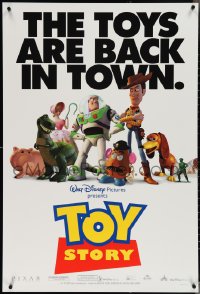 4w1019 TOY STORY DS 1sh 1995 Disney & Pixar cartoon, great images of Buzz Lightyear, Woody & cast!