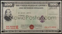 4w0341 WAR SAVINGS BOND SERIES E 14x26 WWII war poster 1944 President Grover Cleveland, ultra rare!