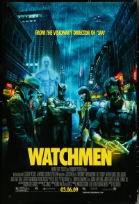 4w1038 WATCHMEN advance DS 1sh 2009 Zack Snyder, Billy Crudup, Jackie Earle Haley & Malin Akerman!