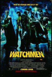 4w1037 WATCHMEN int'l advance 1sh 2009 Zack Snyder, Crudup, Jackie Earle Haley, who's watching?