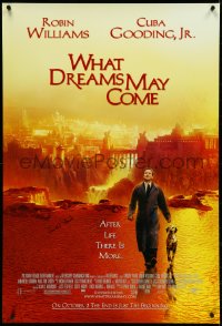 4w1042 WHAT DREAMS MAY COME signed advance 1sh 1998 by Vincent Ward, Robin Williams in the afterlife!