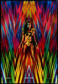 4w1047 WONDER WOMAN 1984 teaser DS 1sh 2020 great 80s inspired image of Gal Gadot as Amazon princess!