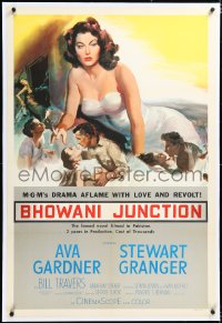 4x0090 BHOWANI JUNCTION linen 1sh 1955 sexy Eurasian beauty Ava Gardner in a flaming love story!