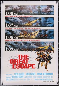 4x0320 GREAT ESCAPE linen int'l 1sh R1980 Steve McQueen, John Sturges classic, Frank McCarthy art!